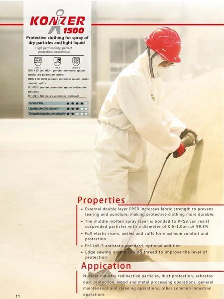 Комбінезон захисний Konzer Safety K1500 (малярний костюм) Колір: Синій, розмір: S K1500BLRS фото