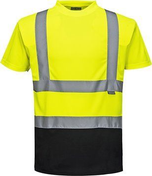 Двухцветная футболка S378 Желтый/Черный, 4XL S378YBR4XL фото