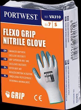 Перчатки нитриловые Flexo Grip для торговых автоматов VA310 Белый/Серый, L VA310W7RL фото
