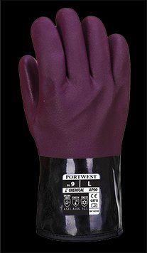 Рукавички Portwest Chemtherm AP90 Фіолетовий/Чорний, L AP90U8RL фото