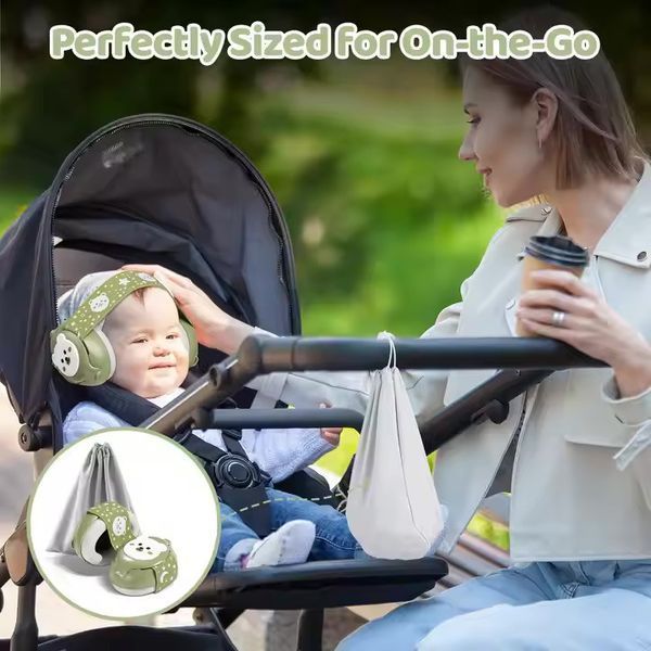 Дитячі протишумні навушники Baby Earmuffs навушники для дітей до 36 місяців, колір: Зелений BERMGRN фото