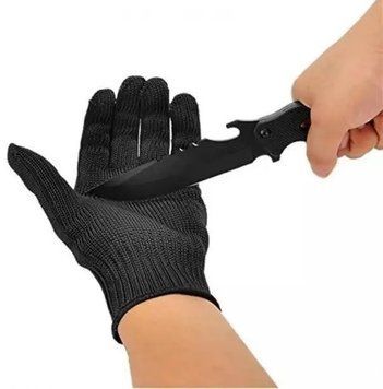 Перчатки защитные кевларовые от порезов Cut resistant антипорез, 5 класс защиты, L KGL10BKRL фото