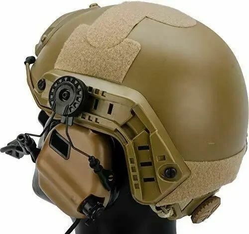 Наушники активные тактические с креплением на каску и микрофоном EARMOR M32H 22dB Койот M32H-TN фото